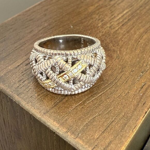 Judith Ripka Twisted Women's Ring, 6.5 - Picture 3 of 5